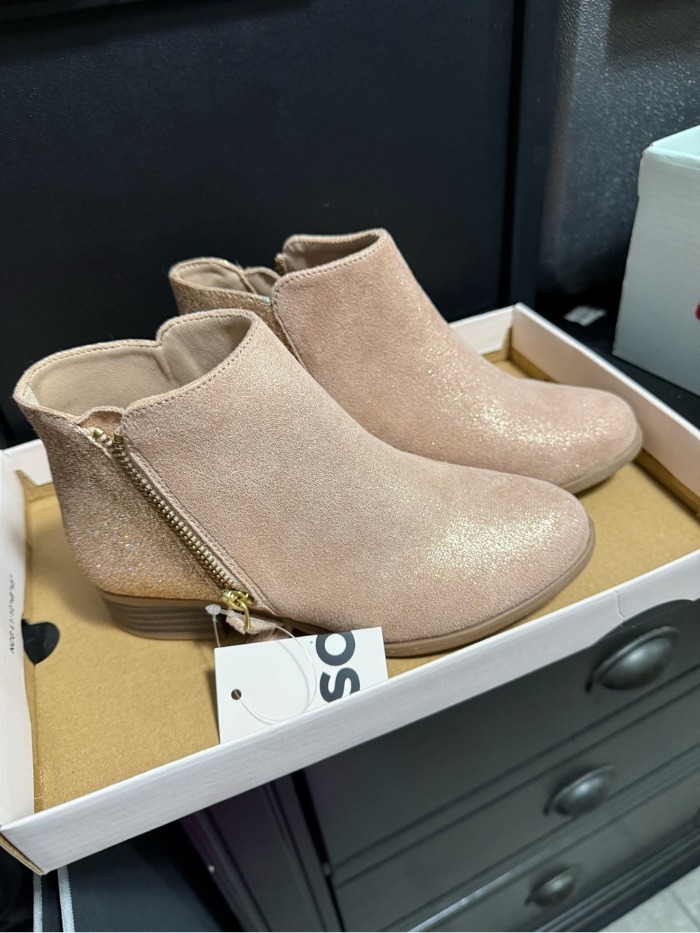 SO Rose Gold Girls Ankle Boots